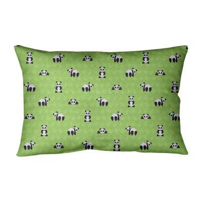 Housse et insert de coussin rectangulaire en coton Panda