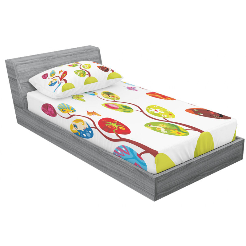 Microfiber Sheet Set, Twin Sheet Set with Fitted Sheet