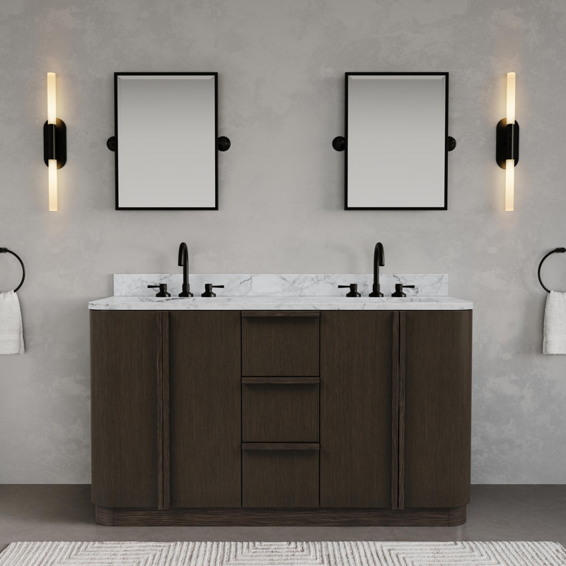 Ensemble de meuble-lavabo à double cuve 60 po Water création Oxford, 60"