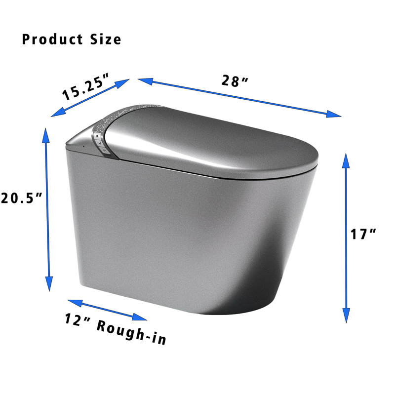 Toilette intelligente avec bidet Starry Night, Gris