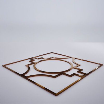 Petits panneaux muraux décoratifs en acrylique gypse, petit, l 11 3/8 po x H 11 3/8 po x T 1/8 po, miroir bronze