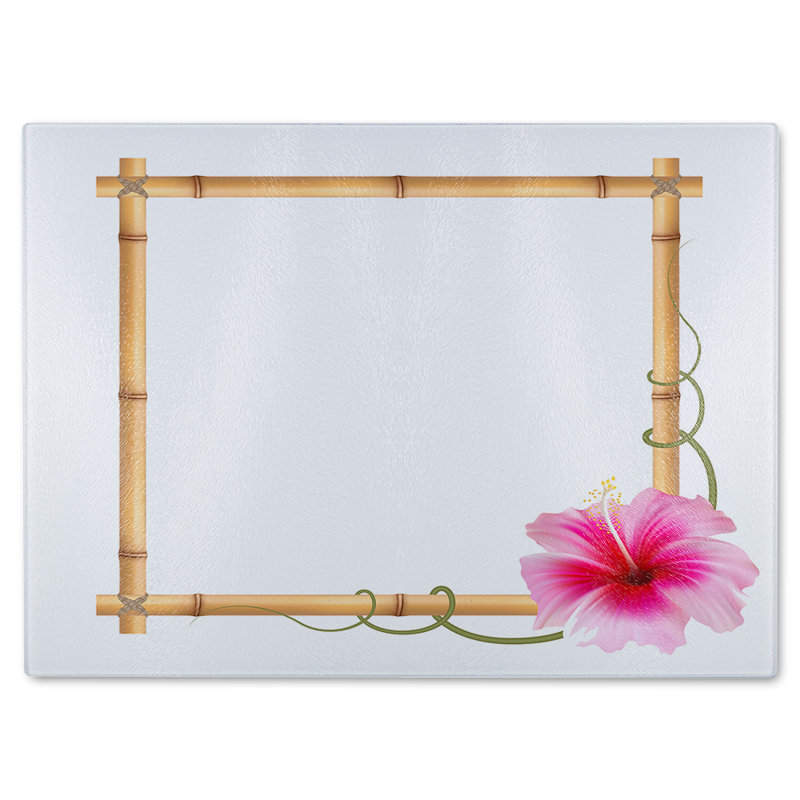 Bamboo Border Glass Chopping Board