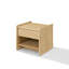 Table de chevet scandinave de 15,5 po de hauteur avec tiroir et tablette ouverte, table de chevet en bois de chêne avec plateau-126715738