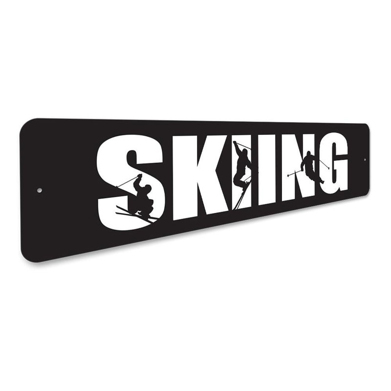 Panneau de ski en aluminium, H 4 po x l 18 po x P 0,04 po