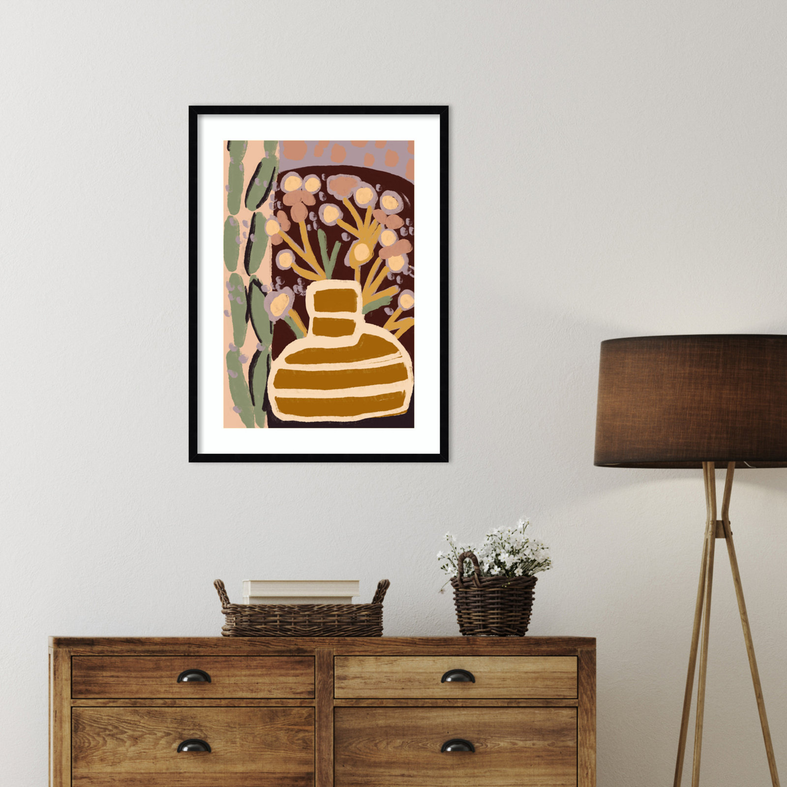 Pastel Impression by Treechild, Black Framed, 33" H x 24" W