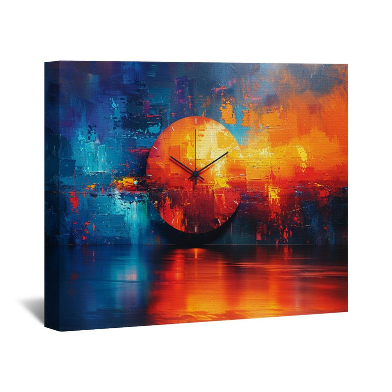 "Horloge moderne" sur toile, H 16 po x l 20 po