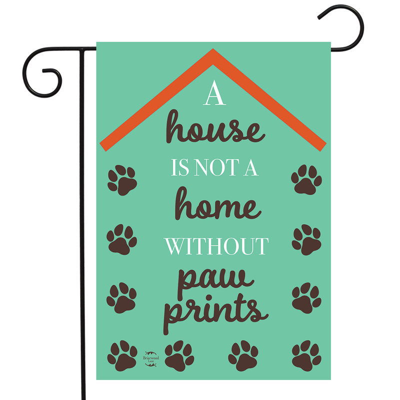 Drapeau de jardin Pawprints Home