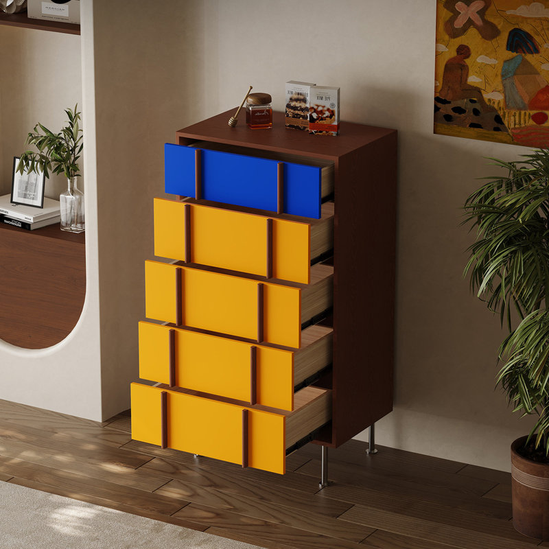Armoire à tiroirs de style médiéval, H 45,28 cm x l 24,41 cm x P 15,75 cm