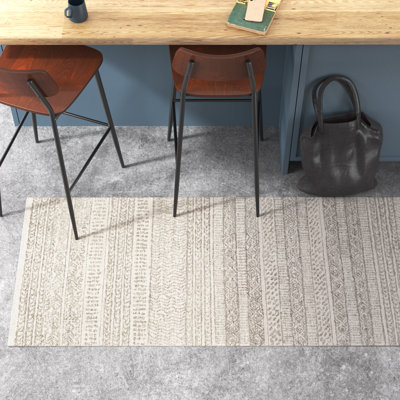 Lansing Geometric Hand-Tufted Wool Gray/Cream Area Rug