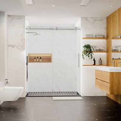 Frameless Shower Door, Sliding Shower Door for Bathroom