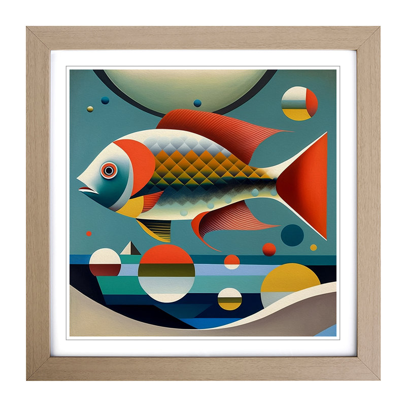 Single Picture Frame Print on Wood, Oak