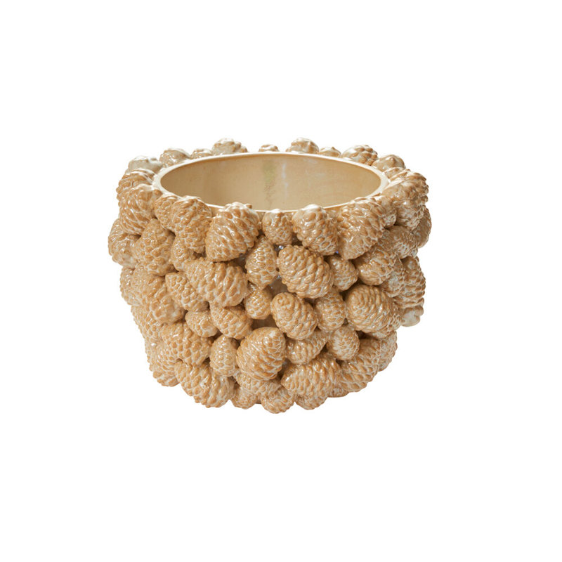 Pine Gold Pot 9"x 5.5", 9.25" H x 12.5" W x 12.5" D