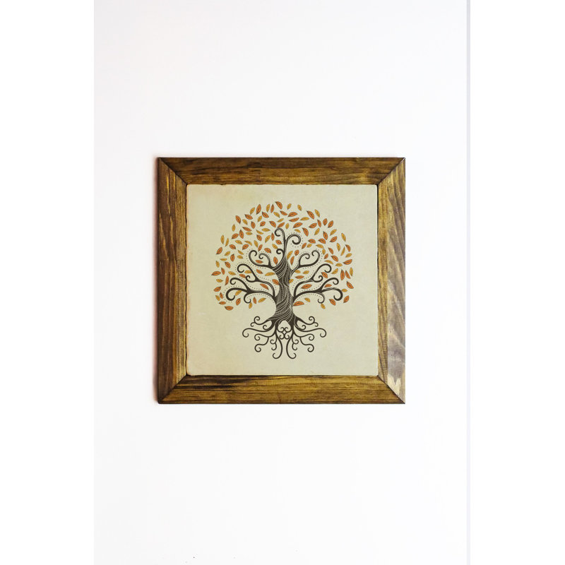 Élégante peinture encadrée décorative, art 100% pierre, 6,1 x 6,1 pouces | Cadre en bois de qualité supérieure, épaisseur: 0,8 po | Imprimé UV pour des couleurs éclatantes | Parfait pour la décoration intérieure, le salon et le bureau