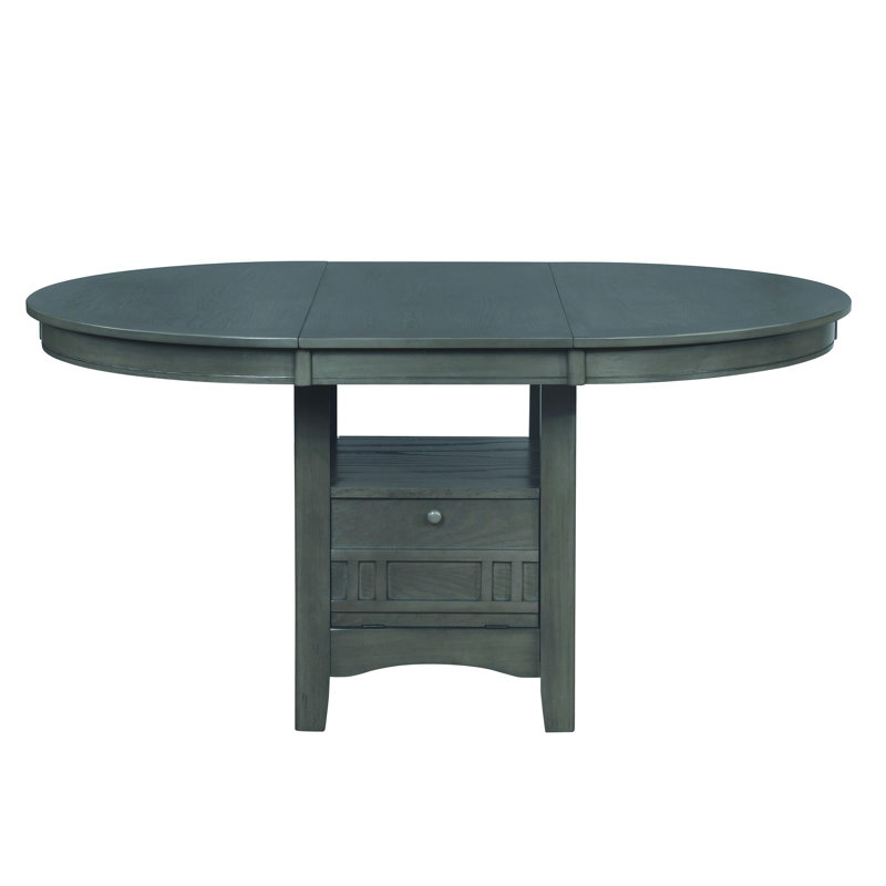 Beklabito Extendable Dining Table, Medium Gray, 36.25" H x 42" W x 60" L