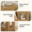 Tables de bout Farmhouse Square avec rangement à 2 niveaux, tables d'appoint en bois pour le salon ou la chambre à coucher