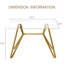 Moderne, doré, 47,3 pouces, table de salle à manger en verre trempé, surface de teinture pour bureau professionnel, utilisation hygiénique