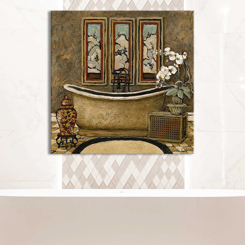 «Asian Warmth II (Square)» par Charlene Olson, reproduction, Toile tendue, H 18 po x l 18 po x P 1 po