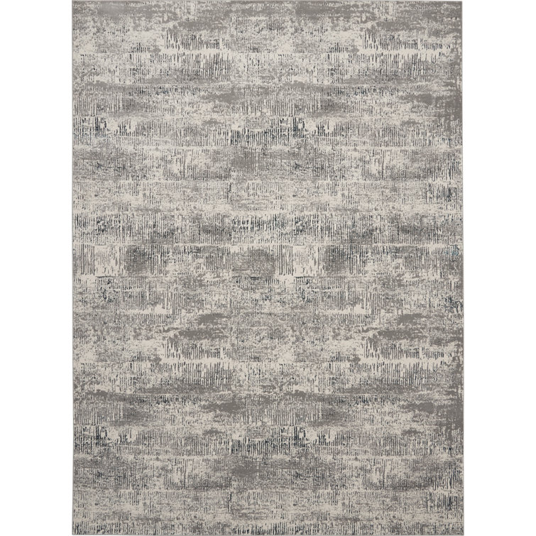 Uptown Abstract Area Rug in Gray