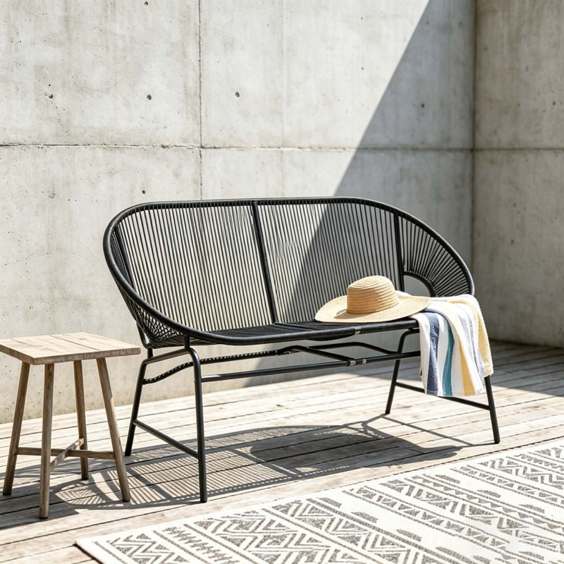 Canapé d'extérieur 52 "Paito, Noir
