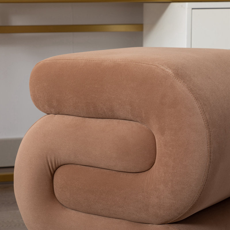 Velvet Ottoman, Coffee Velvet