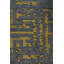 Rapture Gray/Lemon Camouflage Luxury Area Rug-68867443