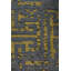 Rapture Gray/Lemon Camouflage Luxury Area Rug-68867445
