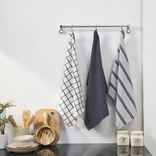 Penguin Home® Kitchen Towels 100% Cotton Eco Friendly & Sustainable Tea Towels Stylish With Different Pattern (Set of 3)