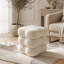 Repose-pieds rembourré moelleux en chenille Alex-132273199