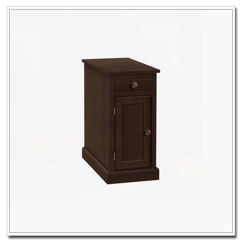 Table d'appoint avec rangement, table de bout, table d'appoint et table de chevet, Espresso