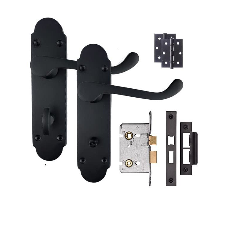 Scroll Style Bathroom Door Handles