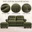 Canapé modulable 2 places en chenille Deerwood de 176 cm de large avec 2 poufs, coussins à volants et coussins lombaires-51657605