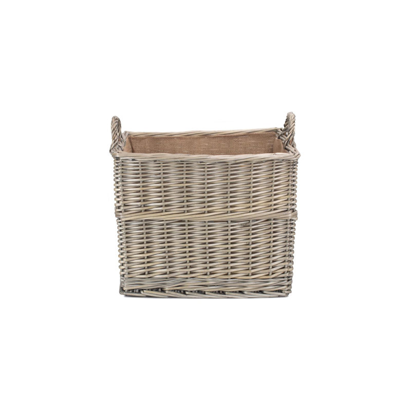 Maggiemae Wicker Log Carrier, 32cm H x 30cm W x 40cm D