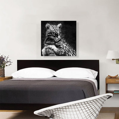 «Ocelot Cat Animal», reproduction d'art sur toile tendue