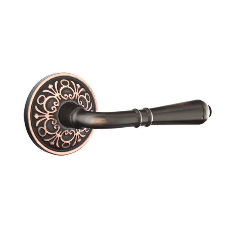 Levier de porte Turino avec rosette, Oui, Bronze frotté à l'huile, Privacy (Bed & Bath)