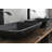 14.38" L -22.25" W -4-3/8 In. H Matte Shell  Glass Rectangular Vessel Bathroom Sink In Black With  Faucet And Pop-Up Drain In Matte Black
