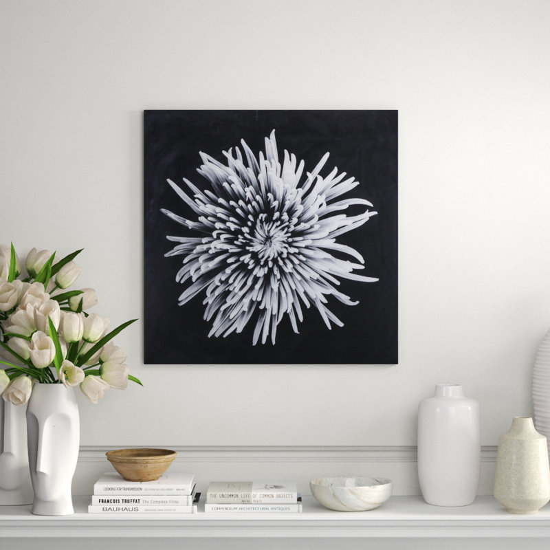 Black And White Flower Epoxy A Print