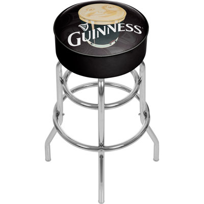 Guinness Smiling Pint Swivel Upholstered Counter Stool