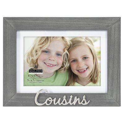 Gray Wood Embossed Picture Frame