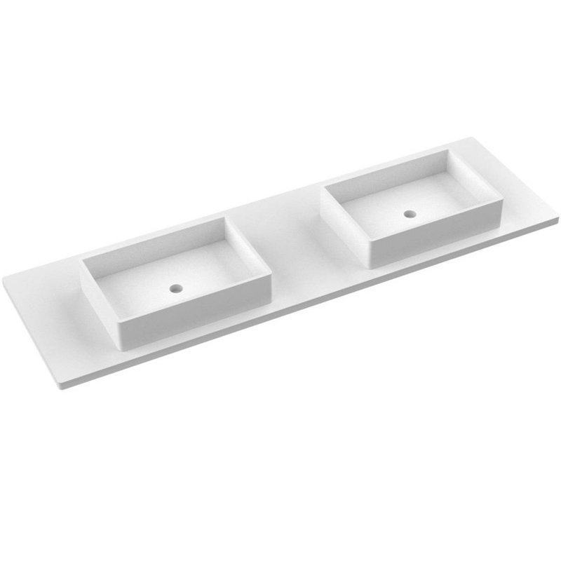 Ventura Four-Drawer Double Bath Floating Vanity, American White Oak, 72"