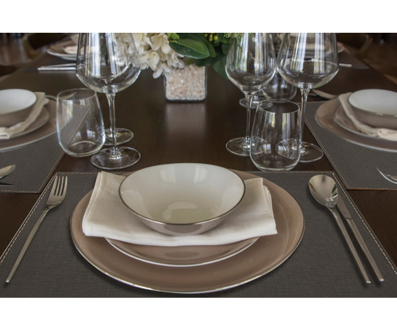 Resendez Rect Raven - Set of 4 Placemats, Black
