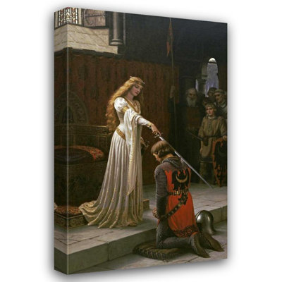 Toile tendue avec galerie Edmund Blair, Astoria Grand Leighton, titre: The Accolade