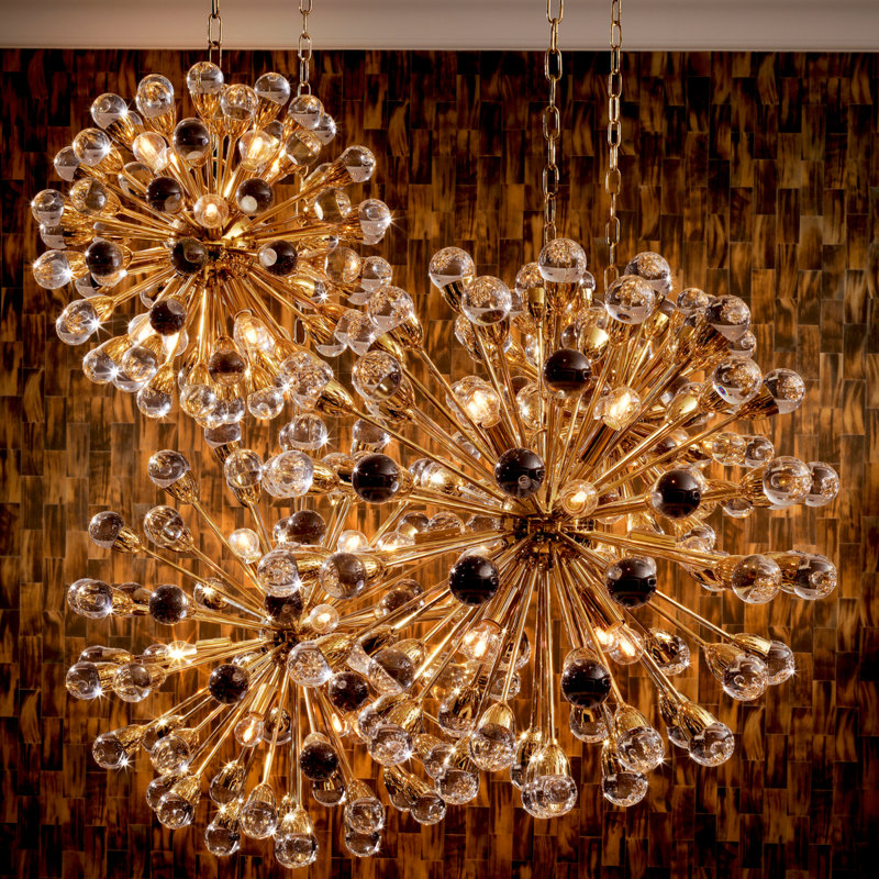 Antares 12 - Light Chandelier, Gold, 89" H x 30" W x 30" D