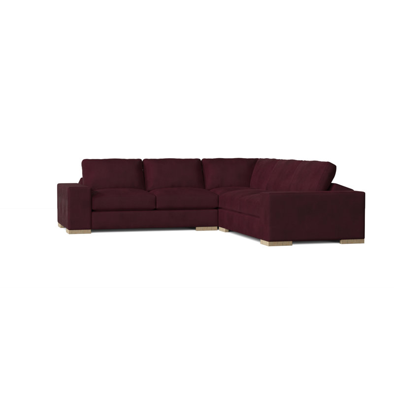 Brann Upholstered L-Shaped Sectional Symmetrical, Natural, Atlas Slate
