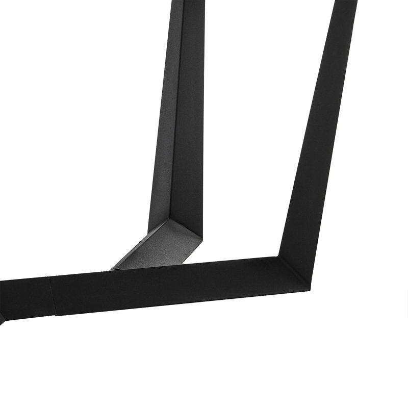 Metal Base Dining Table, Dark Gray