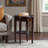 Luciano Brown Round End Table with 1-Drawer for personal items, 22.29'' H X 17.19'' W X 17.19'' D