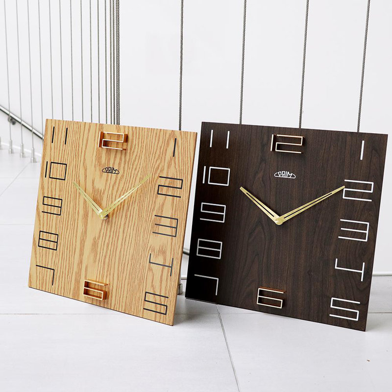 Wood Wall Clock, Light Brown