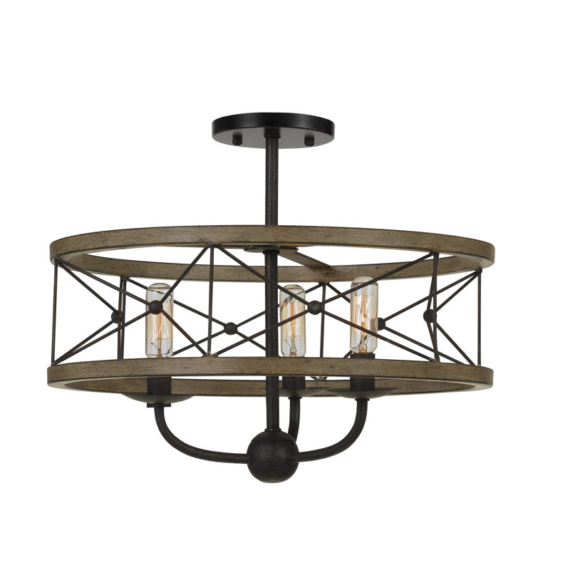 Lustree tambour 3 lumières en métal Edmonds
