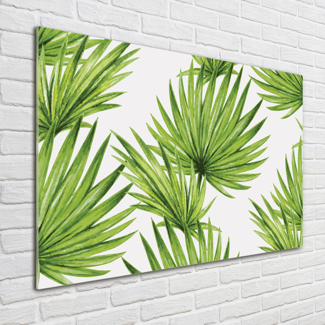 Glasbild Tropical Leaves