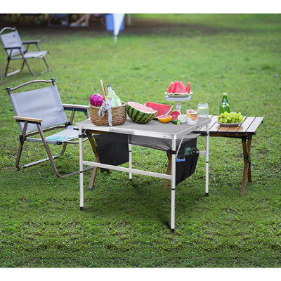 Square Table For Grill, Folding Table, Camping Table, Out...