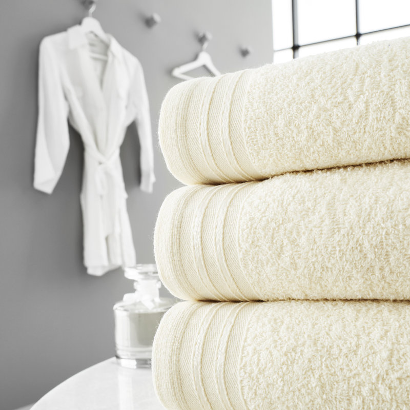 100% Cotton Ultra Light Bath Sheet, Cream